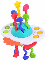 Lavinimo žaislas PlayGo Pull & Pop Spaceship, įvairių spalvų