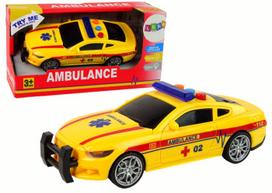 Žaislinis greitosios pagalbos automobilis Lean Toys Ambulance 13622, geltona sp.