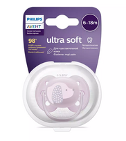 Čiulptukas Philips Avent Ultra Soft Deco, nuo 6 mėnesių, violetinė sp.