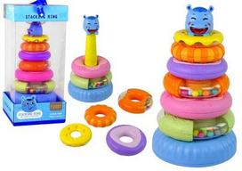 Lavinimo žaislas Lean Toys Educational Pyramid Coloured Rims, 30 cm, įvairių spalvų