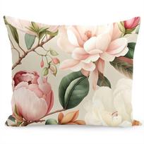 Dekoratyvinės pagalvėlės užvalkalas Mariall Magnolia, rožinė sp./smėlio sp./žalia sp., 50 cm x 60 cm