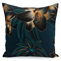 Dekoratyvinės pagalvėlės užvalkalas Mariall Lily, geltona sp./juoda sp./turkio sp., 50 cm x 60 cm