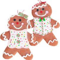Eglutės žaisliukų rinkinys Gingerbreads, ruda sp., sintetinis pluoštas, 2 vnt.