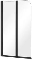 Vonios sienelė Besco Prime Black 2, 90 cm x 140 cm, juoda sp./grūdintas