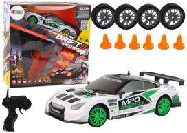 Rc automobilis Lean Toys Auto Racing Drift Returns, 1:24, balta sp./žalia sp.