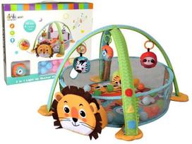Aktyvumo kilimėlis Lean Toys Gym & Ball Pit Lion, 66 cm x 96 cm, įvairių spalvų