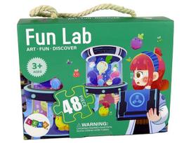 Dėlionė Lean Toys Fun Lab 14192, 34 cm x 50 cm, 48 vnt., įvairių spalvų