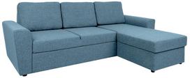 Kampinė sofa - lova Ingmar, žydra sp., 242 x 168 cm x 92 cm