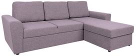 Kampinė sofa - lova Ingmar, rožinė sp., 242 x 168 cm x 92 cm