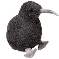 Pliušinis žaislas paukštis kivis, juoda sp., 17 cm