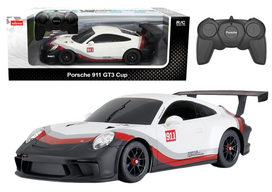 Rc automobilis Rastar Porsche 911 GT3, 1:18, balta sp./juoda sp./raudona sp.
