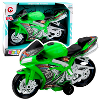 Žaislinis motociklas Lean Toys Racing Autobike, žalia sp.