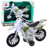 Žaislinis motociklas Lean Toys Off Road Autobike, balta sp.
