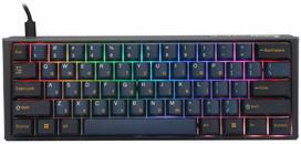 Laidinė žaidimų klaviatūra Ducky One 3 Pro Mini Cherry MX2A Blue, Anglų (US), mėlyna sp./juoda sp.