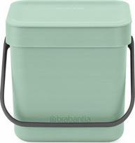 Šiukšliadėžė Brabantia Sort & Go 211683, jade green sp., 3 l, 18.8 cm x 13.9 cm