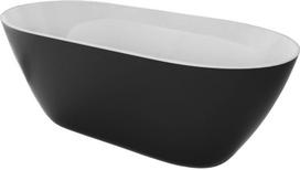 Vonia, laisvai pastatoma Besco Moya Black&White, 70 cm x 170 cm x 57 cm, ovalas, balta sp./juoda sp.