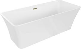 Vonia, laisvai pastatoma Mexen Tonia, 75 cm x 170 cm x 58 cm, ovalas, aukso sp./balta sp.