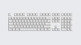 Klaviatūros dangtelių rinkinys Wooting Double Shot OEM PBT, balta sp.