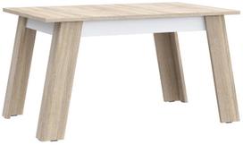 Stalas išskleidžiamas Forte Zumba, balta sp./sonoma ąžuolo sp., 140 - 180 cm x 90 cm x 75 cm