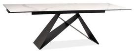 Stalas išskleidžiamas Westin III, balta sp./juoda sp., 180 - 260 cm x 90 cm x 77 cm