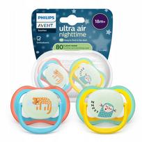 Čiulptukų rinkinys Philips Avent Ultra Air Night Neutral, 18 mėn., mėlyna sp./geltona sp./žalia sp.