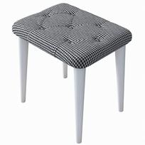 Pufas Kalune Design BM101 2234, balta sp./juoda sp., 35 cm x 45 cm x 45 cm