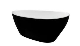 Vonia, laisvai pastatoma Besco Goya, 170 cm x 72 cm x 61 cm, ovalas, balta sp./juoda sp.