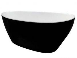 Vonia, laisvai pastatoma Besco Goya, 170 cm x 72 cm x 61 cm, ovalas, balta sp./juoda sp.