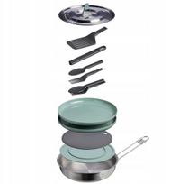 Turistinių indų rinkinys Stanley Wildfare Core Fry Pan Cookset, plastikas/nerūdijantysis plienas, 20 cm, 0.94 l, medžio anglies sp./shale sp.