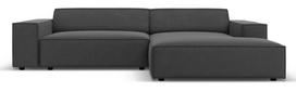 Kampinė sofa Micadoni Home Jodie, pilka sp., dešininė, 224 x 166 cm x 70 cm