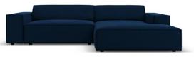 Kampinė sofa Micadoni Home Jodie, mėlyna sp., dešininė, 224 x 166 cm x 70 cm
