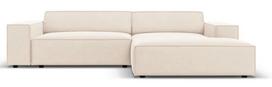 Kampinė sofa Micadoni Home Jodie, smėlio sp., dešininė, 224 x 166 cm x 70 cm
