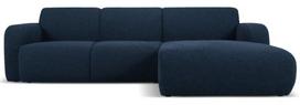 Kampinė sofa Micadoni Home Molino Boucle, tamsiai mėlyna sp., dešininė, 250 x 170 cm x 72 cm