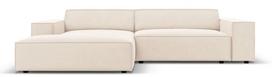 Kampinė sofa Micadoni Home Jodie, smėlio sp., kairinė, 224 x 166 cm x 70 cm