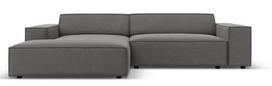Kampinė sofa Micadoni Home Jodie, šviesiai pilka sp., kairinė, 224 x 166 cm x 70 cm