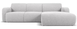 Kampinė sofa Micadoni Home Molino Boucle, šviesiai pilka sp., dešininė, 250 x 170 cm x 72 cm