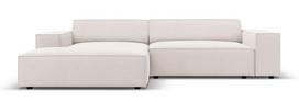 Kampinė sofa Micadoni Home Jodie, smėlio sp., kairinė, 224 x 166 cm x 70 cm