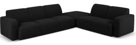 Kampinė sofa Micadoni Home Molino Boucle, juoda sp., dešininė, 315 x 250 cm x 72 cm
