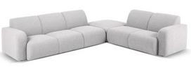 Kampinė sofa Micadoni Home Molino Boucle, šviesiai pilka sp., dešininė, 315 x 250 cm x 72 cm