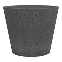 Gėlių vazonas Scheurich Stony Black 58831, plastikinis, Ø 39 cm, tamsiai pilka sp.