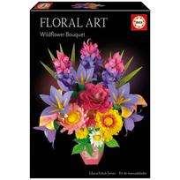 Popierinių figūrų gaminimo rinkinys Educa Floral Art Wild Flowers, įvairių spalvų