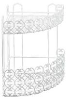 Dušo lentynėlė Metaltex Florenz, 25 cm x 32 cm x 25 cm, balta sp.