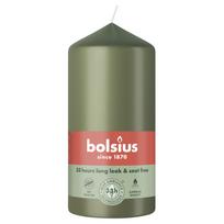 Žvakė, cilindrinė Bolsius, 33 h, žalia sp.