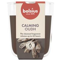 Žvakė, aromatinė Bolsius Calming Oudh, 45 h, Ruda sp.