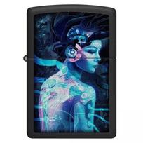 Žiebtuvėlis Zippo 48517 Cyber Woman Design, juoda sp.