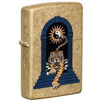 Žiebtuvėlis Zippo 48613 Tiger Tattoo Design, aukso sp.