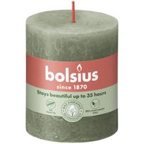 Žvakė, cilindrinė Bolsius Rustic, 35 h, Žalia sp.