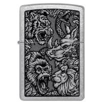 Žiebtuvėlis Zippo 48567 Jungle Design, sidabro sp.