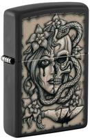Žiebtuvėlis Zippo 48616 Gory Tattoo Design, sidabro sp./juoda sp.