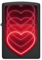 Žiebtuvėlis Zippo 48593 Hearts Design, juoda sp./raudona sp.